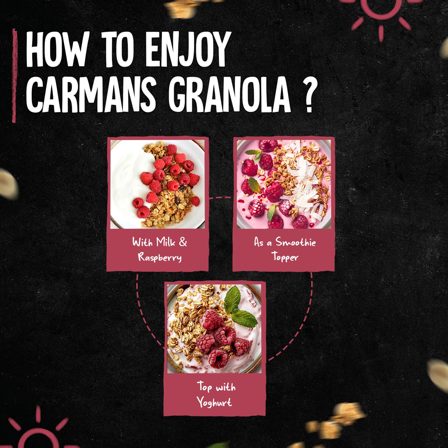 Carmans Granola Raspberry & Coconut Low Sugar 450g
