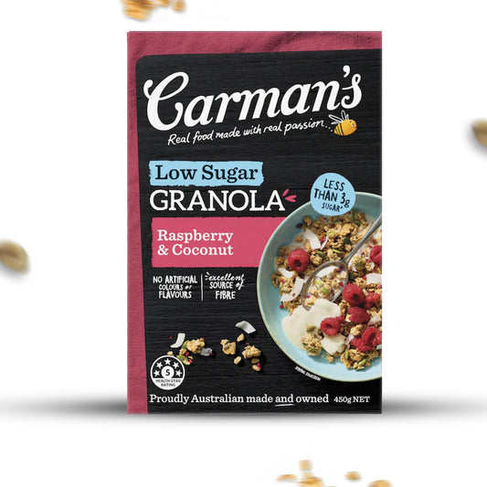 Carmans Granola Raspberry & Coconut Low Sugar 450g
