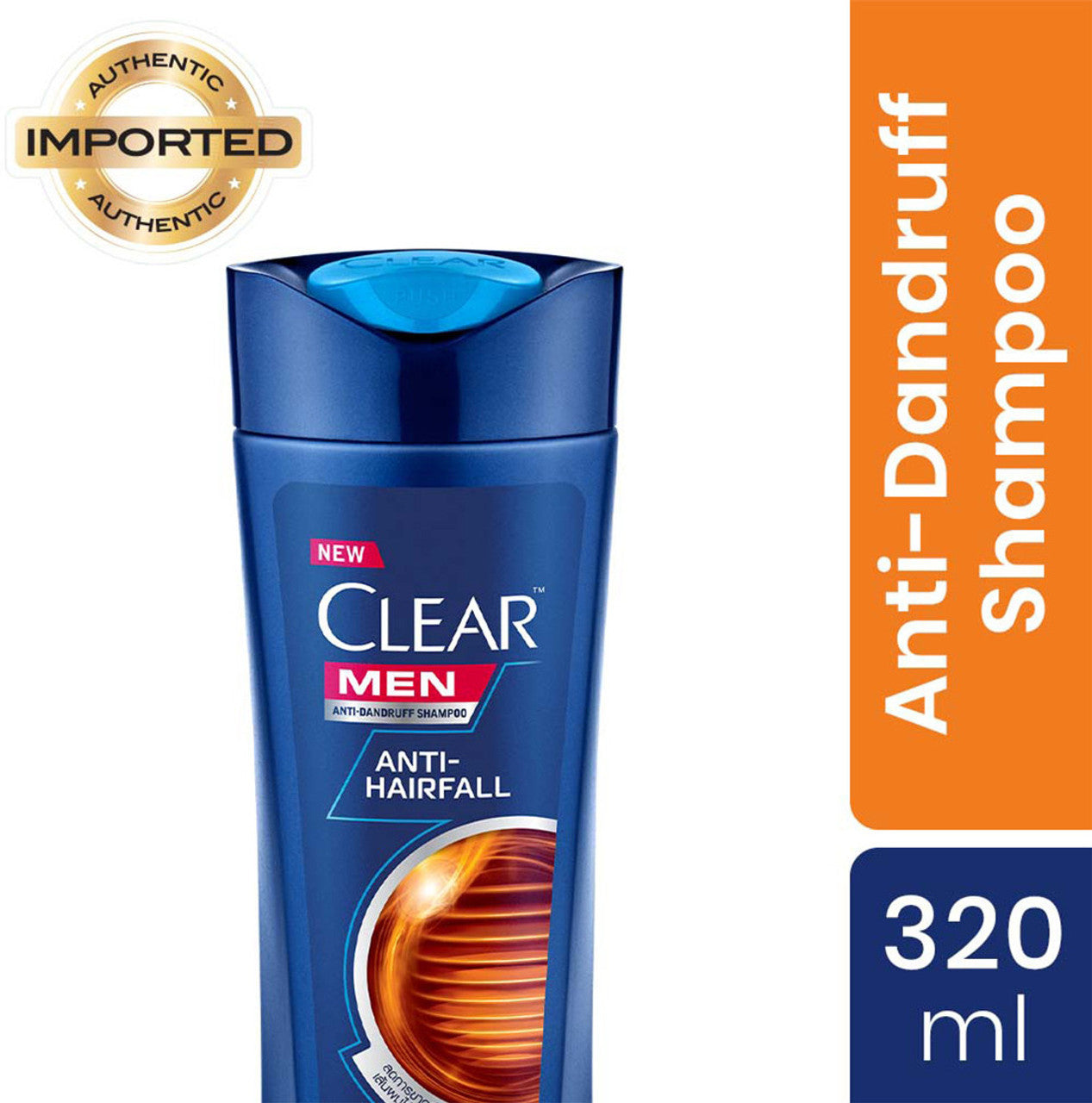 Clear Men Anti-Hair Fall Anti-Dandruff Shampoo with Vitamin B3 & Taurine  (320 ml)