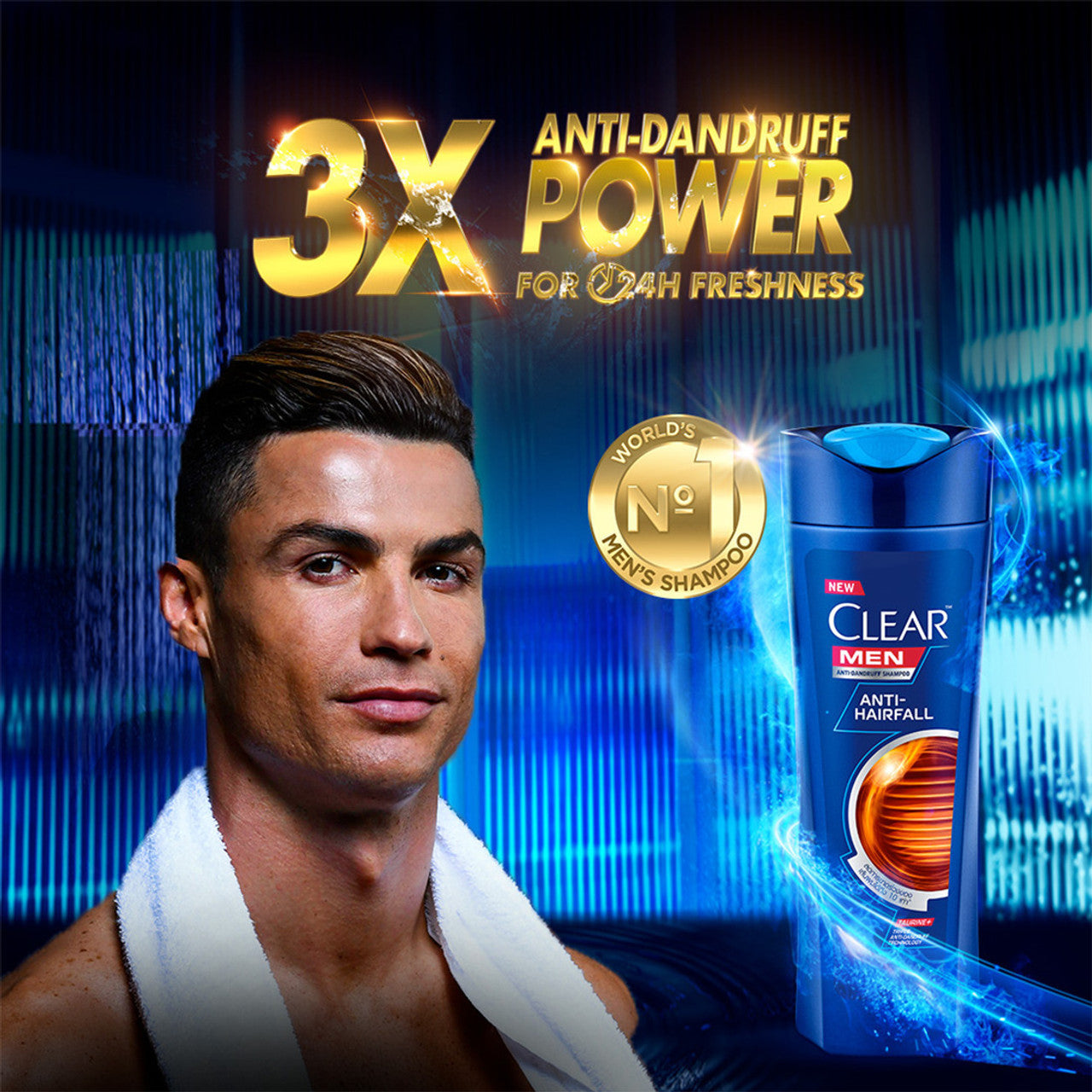 Clear Men Anti-Hair Fall Anti-Dandruff Shampoo with Vitamin B3 & Taurine  (320 ml)