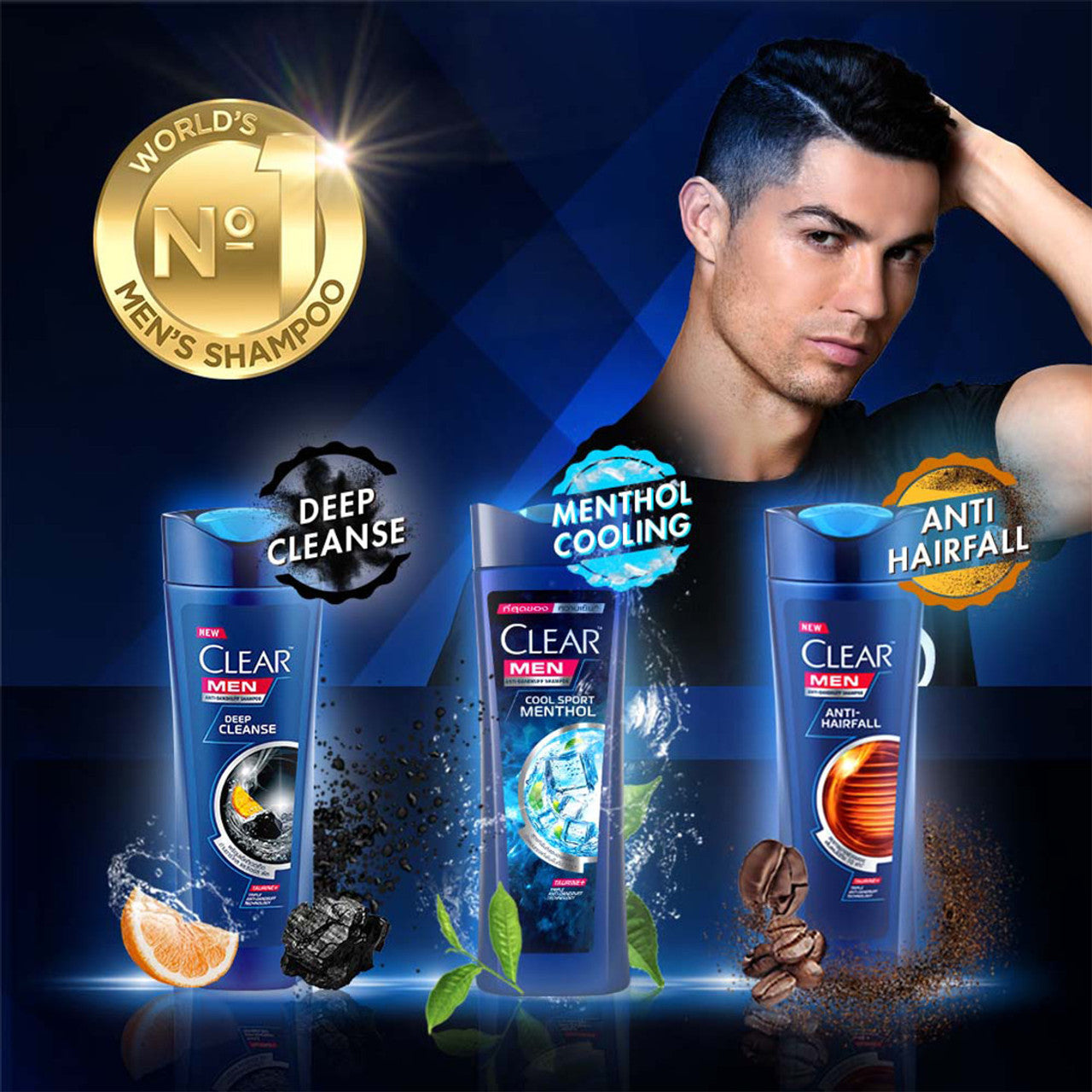 Clear Men Anti-Hair Fall Anti-Dandruff Shampoo with Vitamin B3 & Taurine  (320 ml)