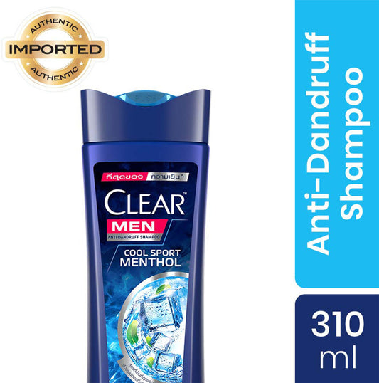 Clear Men Cool Sport Menthol Anti-Dandruff Shampoo, Removes Grease -310 ml