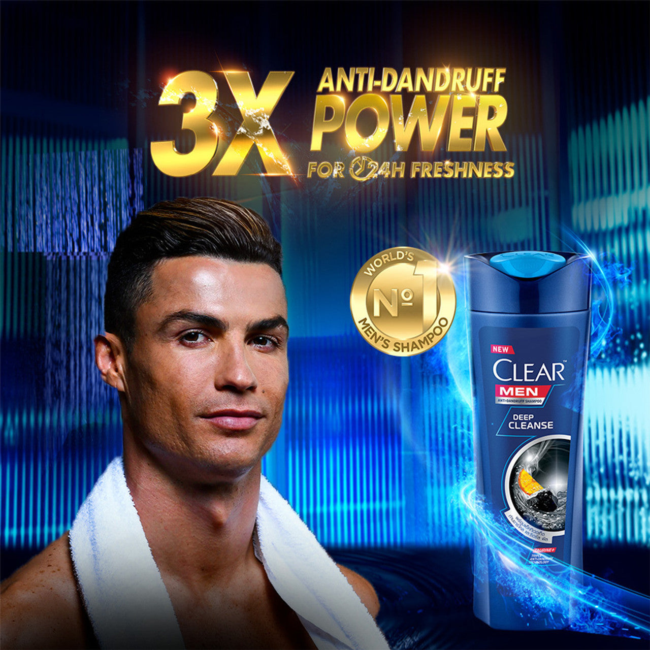 Clear Men Deep Cleanse Anti-Dandruff Shampoo with Activated Charcoal  (320 ml)