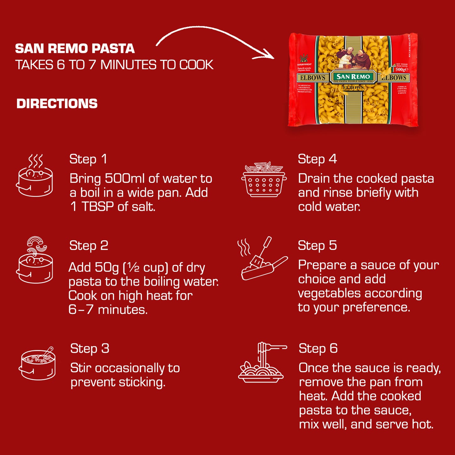 San Remo - Elbows Pasta (500g)