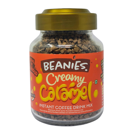 Beanies Creamy Caramel Flavour Instant Coffee, 50g