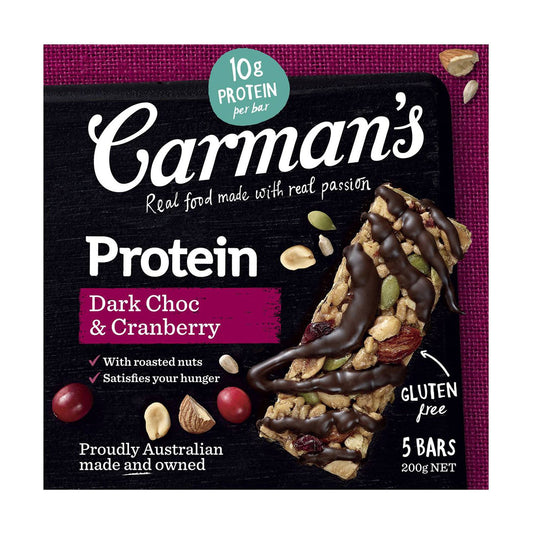 Carmans Bar Protein Dark Choc Cranberry 200g