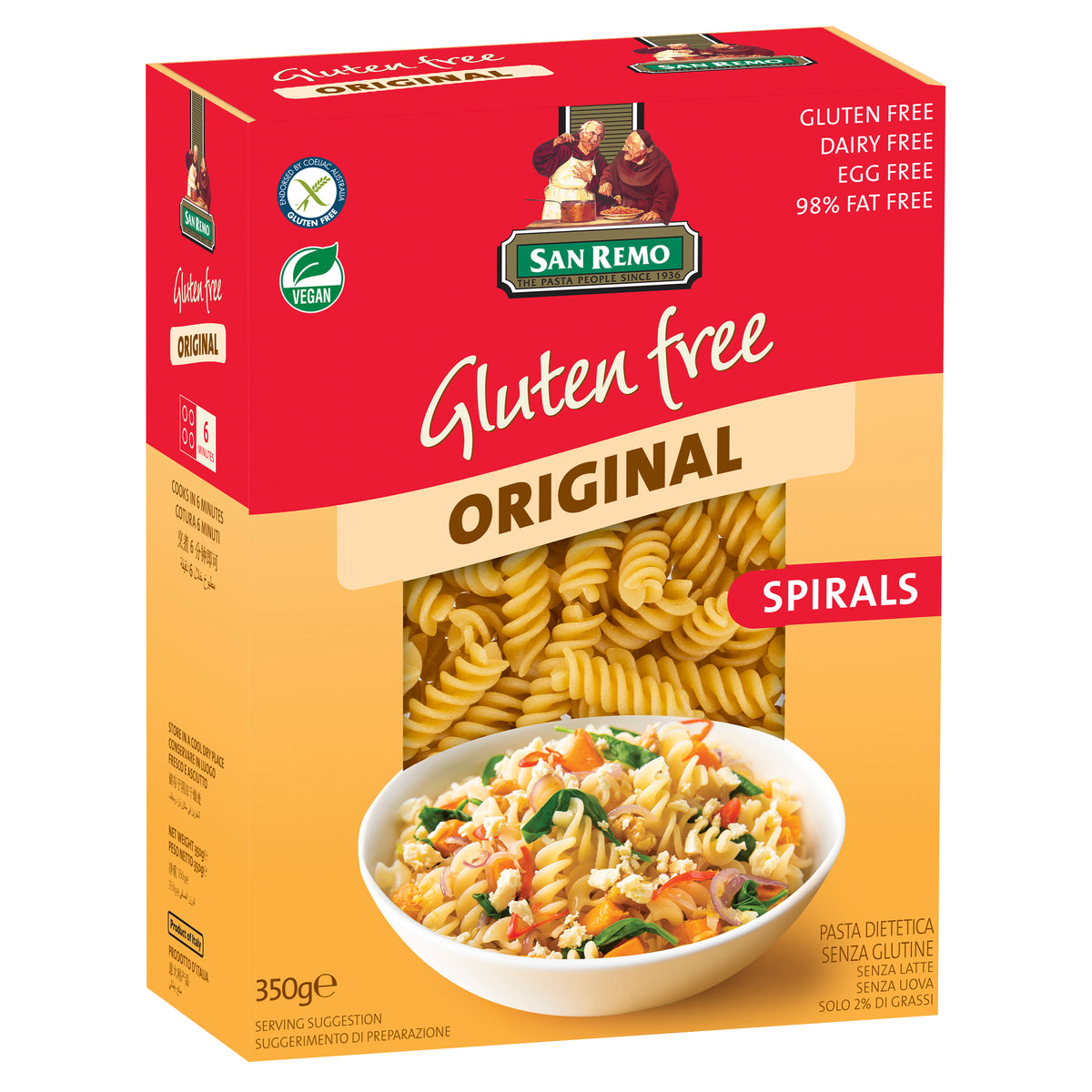 San Remo - Gluten Free Spirals Pasta (350g)