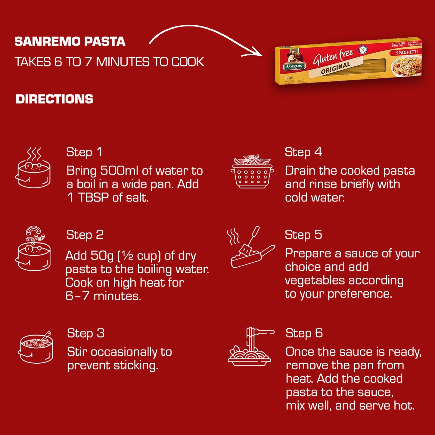 San remo Gluten Free Spaghetti Pasta, 350g