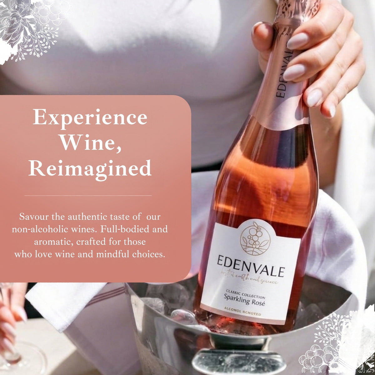 Edenvale Non Alcoholic Sparkling Rosé Wine 750ml