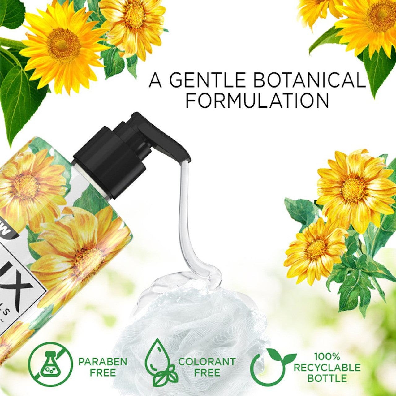 LUX Botanicals Bright Skin Body Wash | Sunflower & Aloe Vera Extracts 450ml