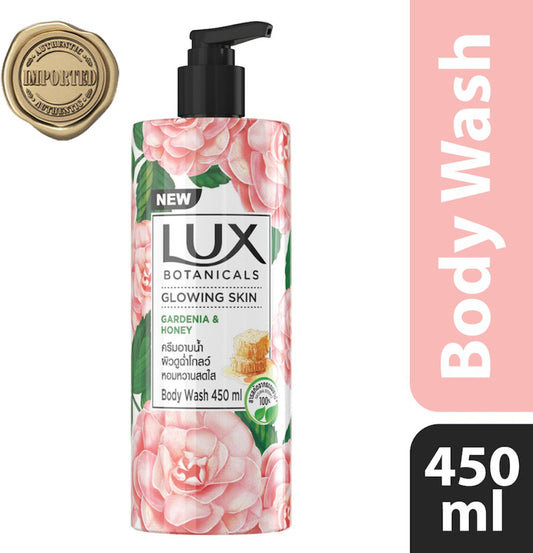 LUX Botanicals Glowing Skin Body Wash | Natural Gardenia & Honey Extracts 450ml