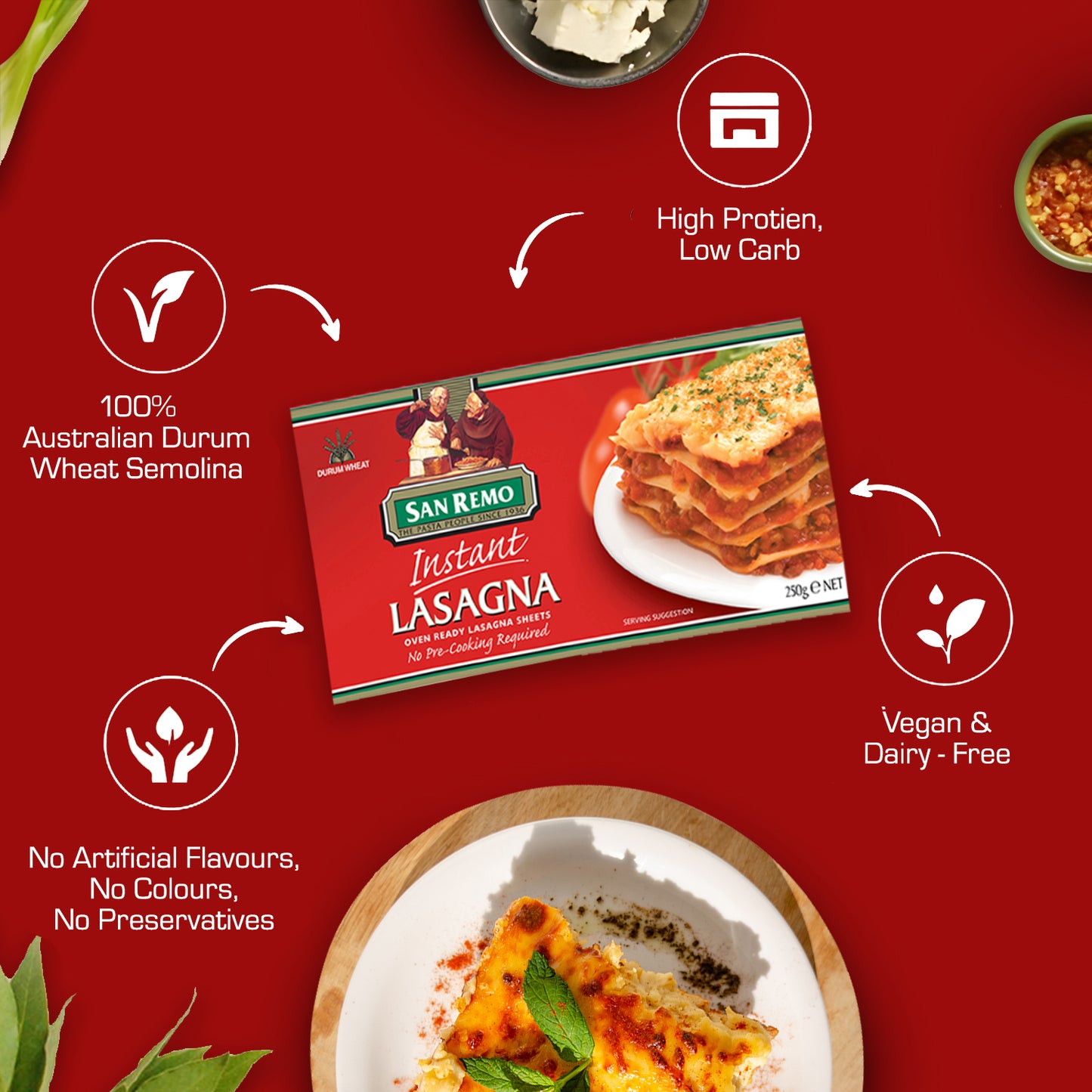 San Remo - Instant Lasagna Pasta (250g)