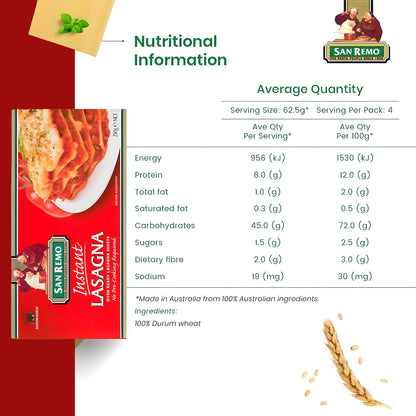San Remo - Instant Lasagna Pasta (250g)