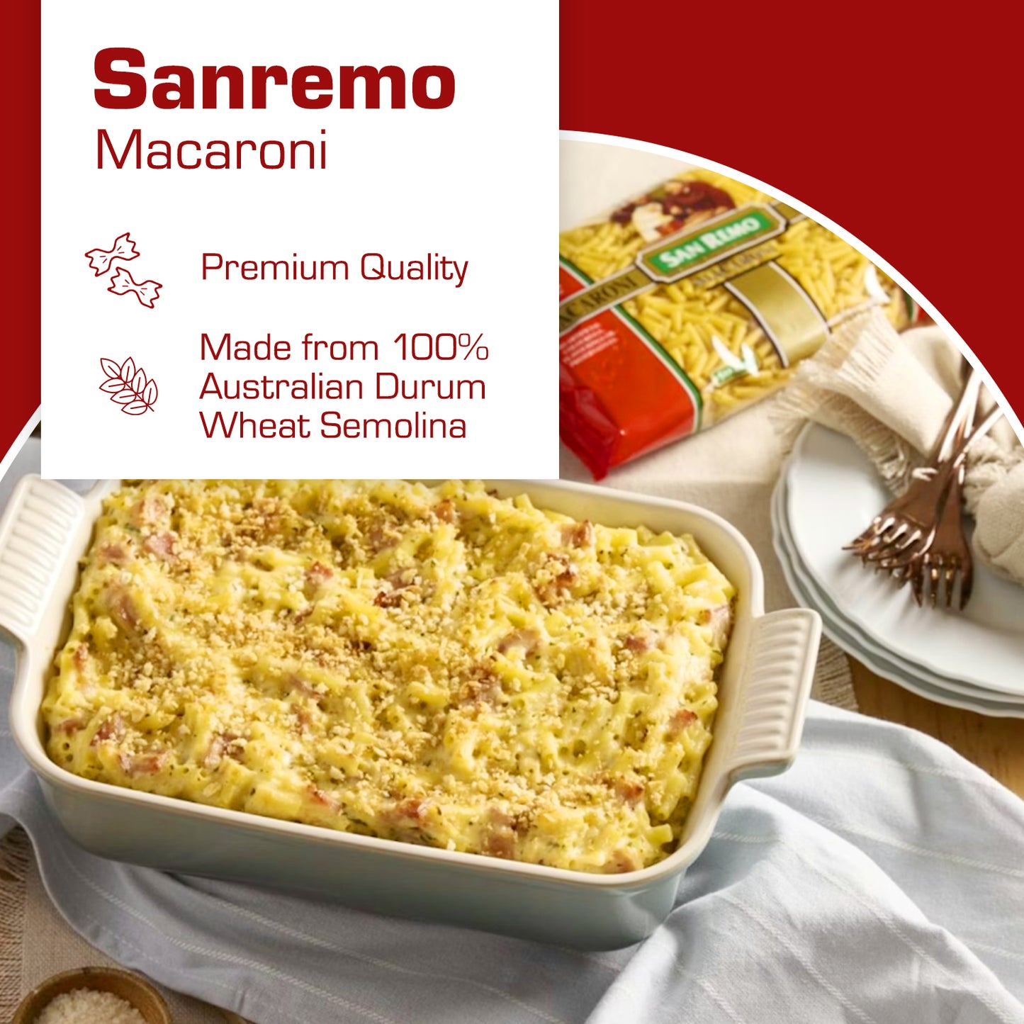 San Remo Macaroni Pasta, 500g