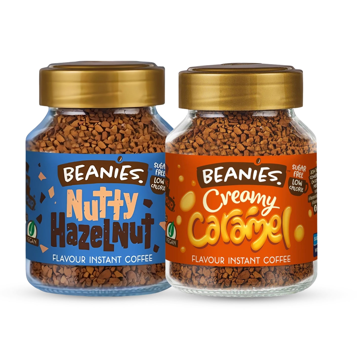 Beanies - Nutty Hazelnut & Creamy Caramel Duo