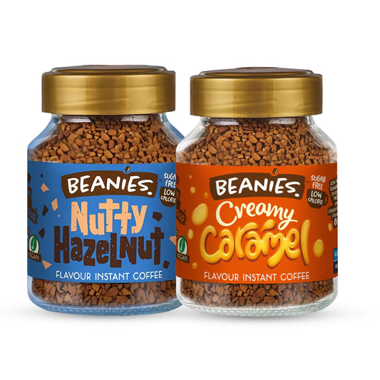 Beanies - Nutty Hazelnut & Creamy Caramel Duo