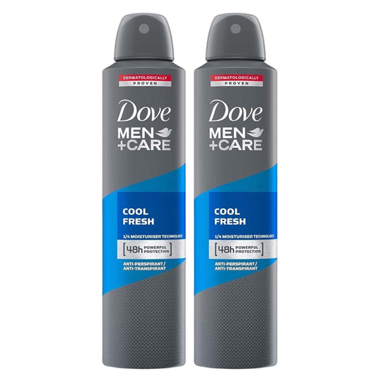 Dove Men+Care Cool Fresh Dry Spray Deodorant 250 ml Pack of 2