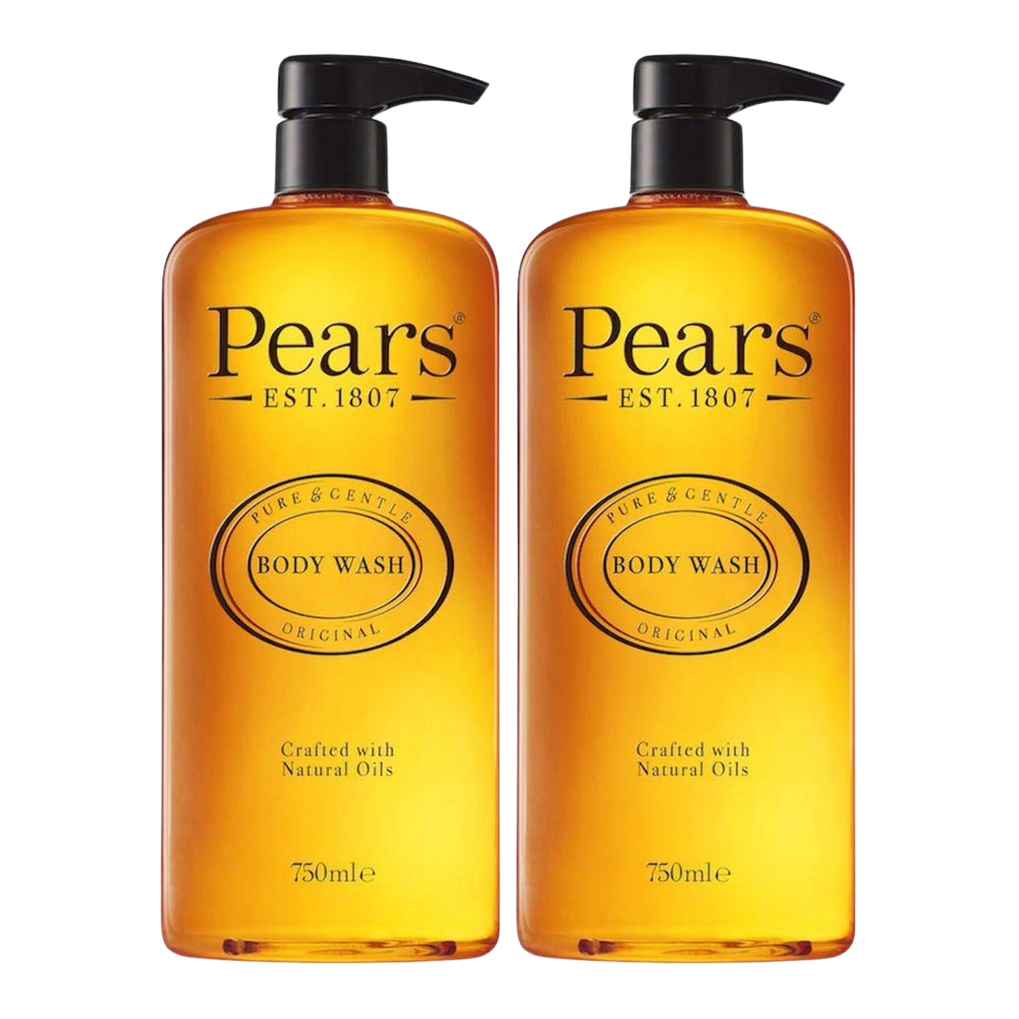 Pears Pure & Gentle Shower Gel Paraben Free 750 ml Pack of 2