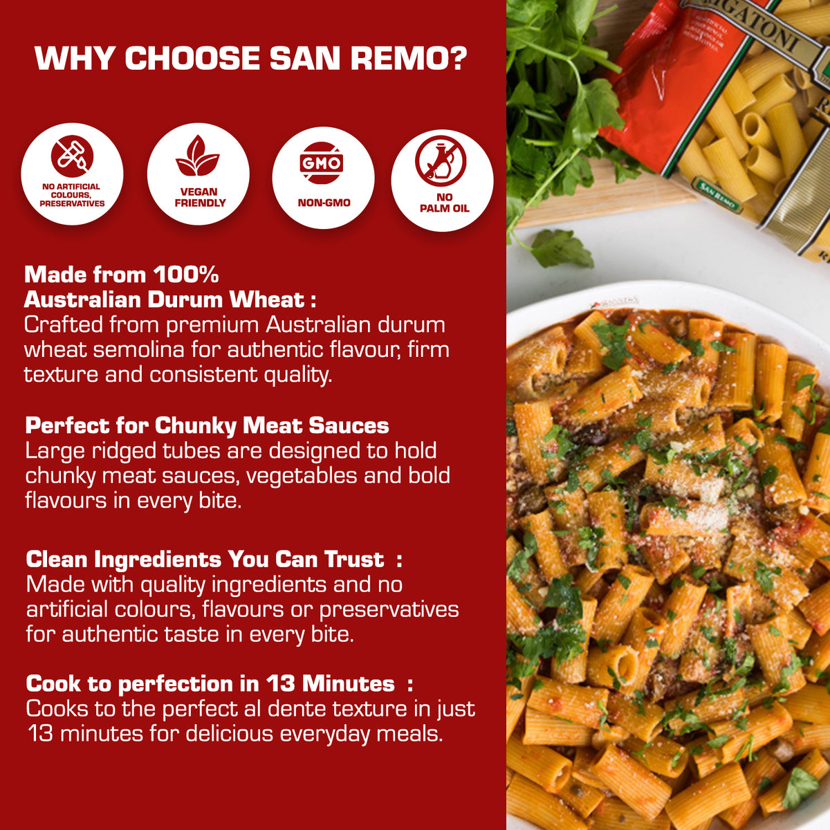 San Remo - Rigatoni Pasta (500g)