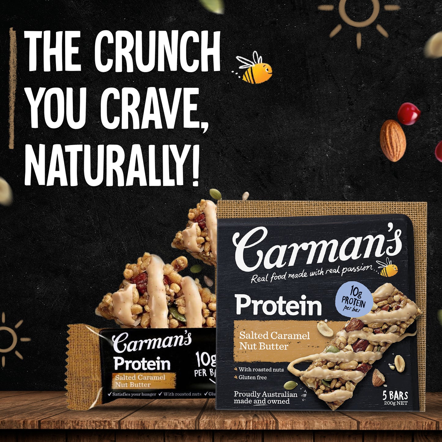 Carmans Bar Protein Salted Caramel Nut Butter 200g