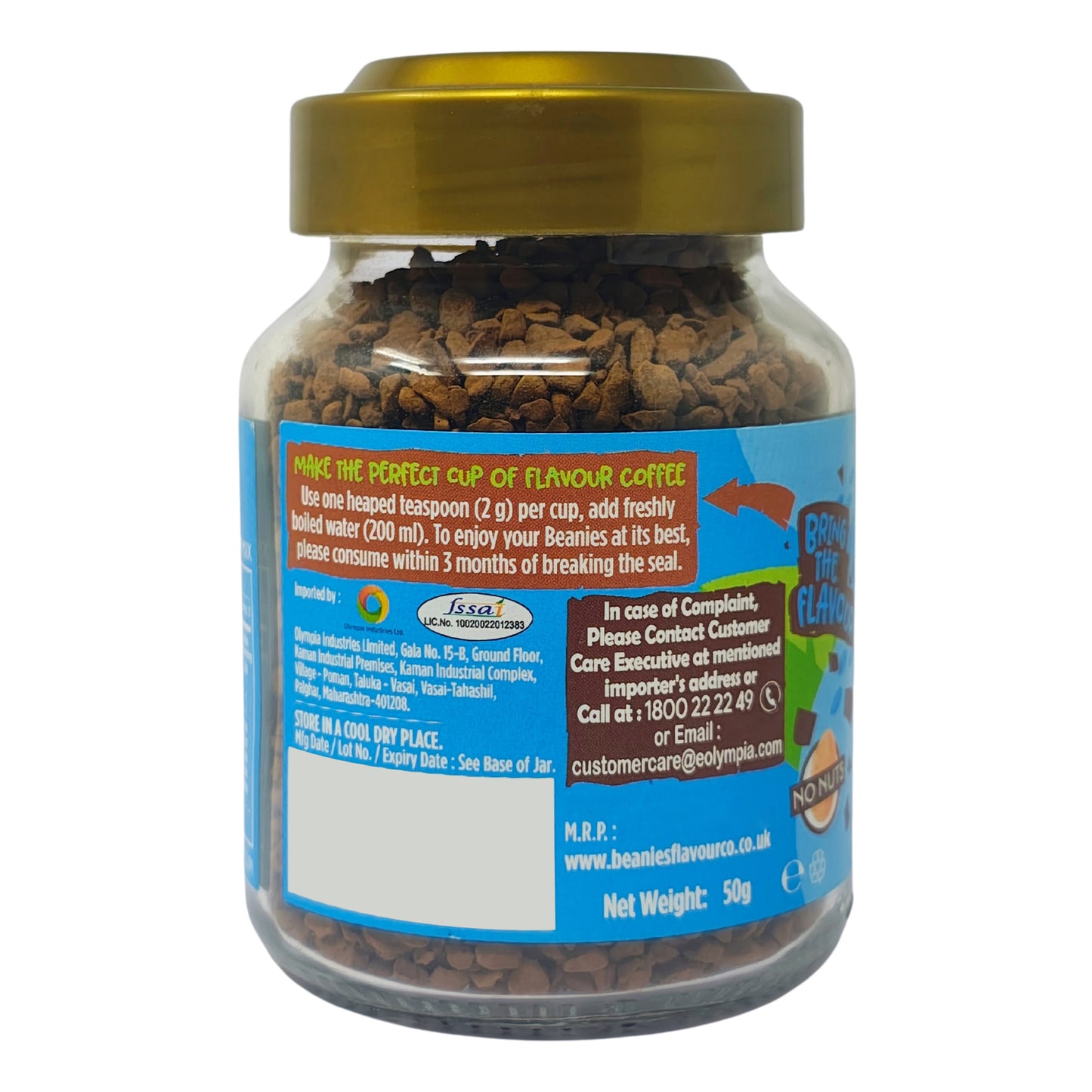 Beanies Choco Coconut Instant Coffee, 50g