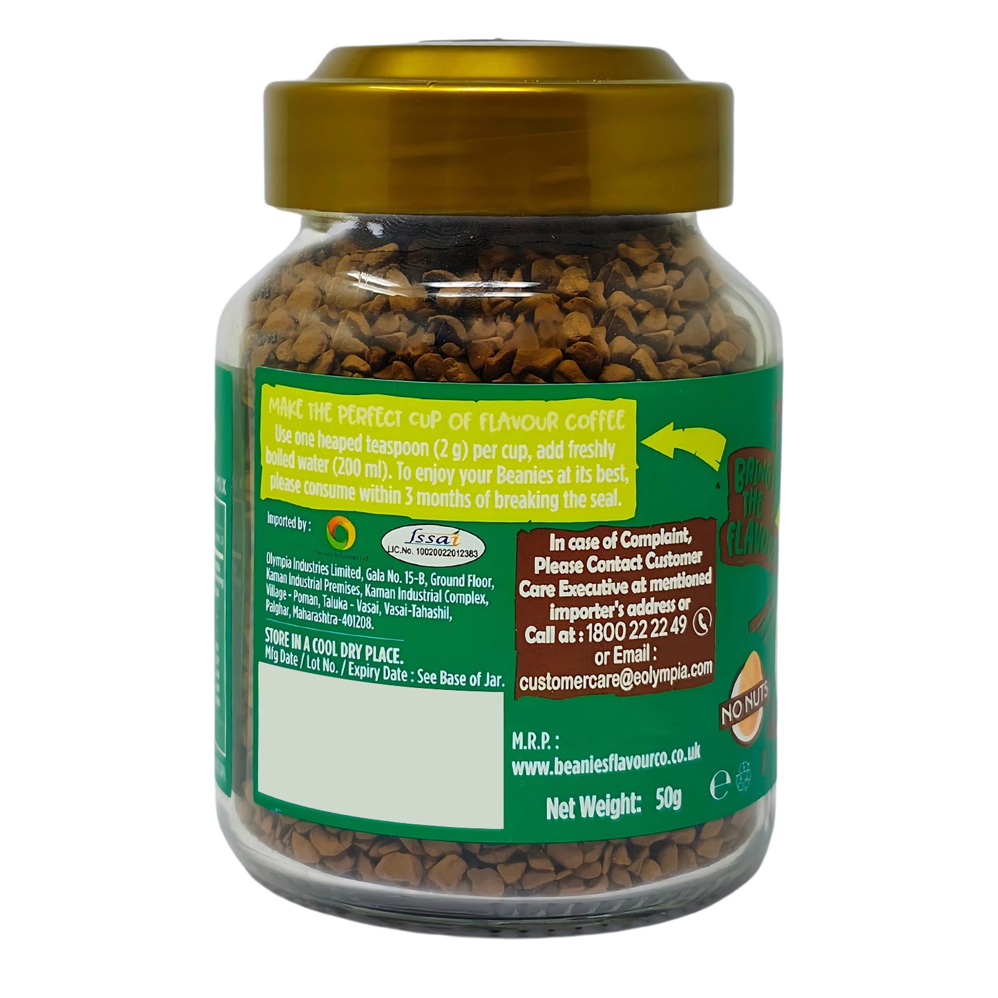 Beanies Mint Chocolate Flavour Instant Coffee, 50g