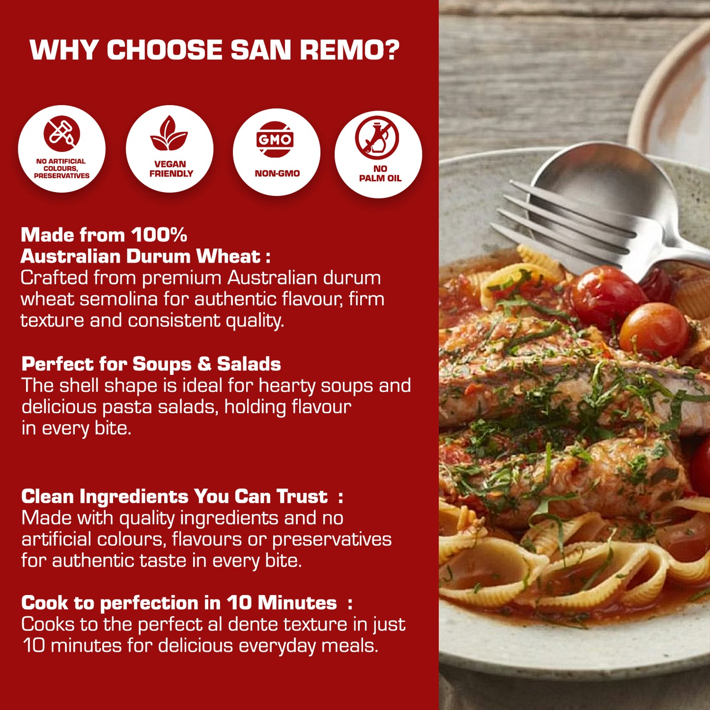 San Remo - Small Shells Pasta (500g)