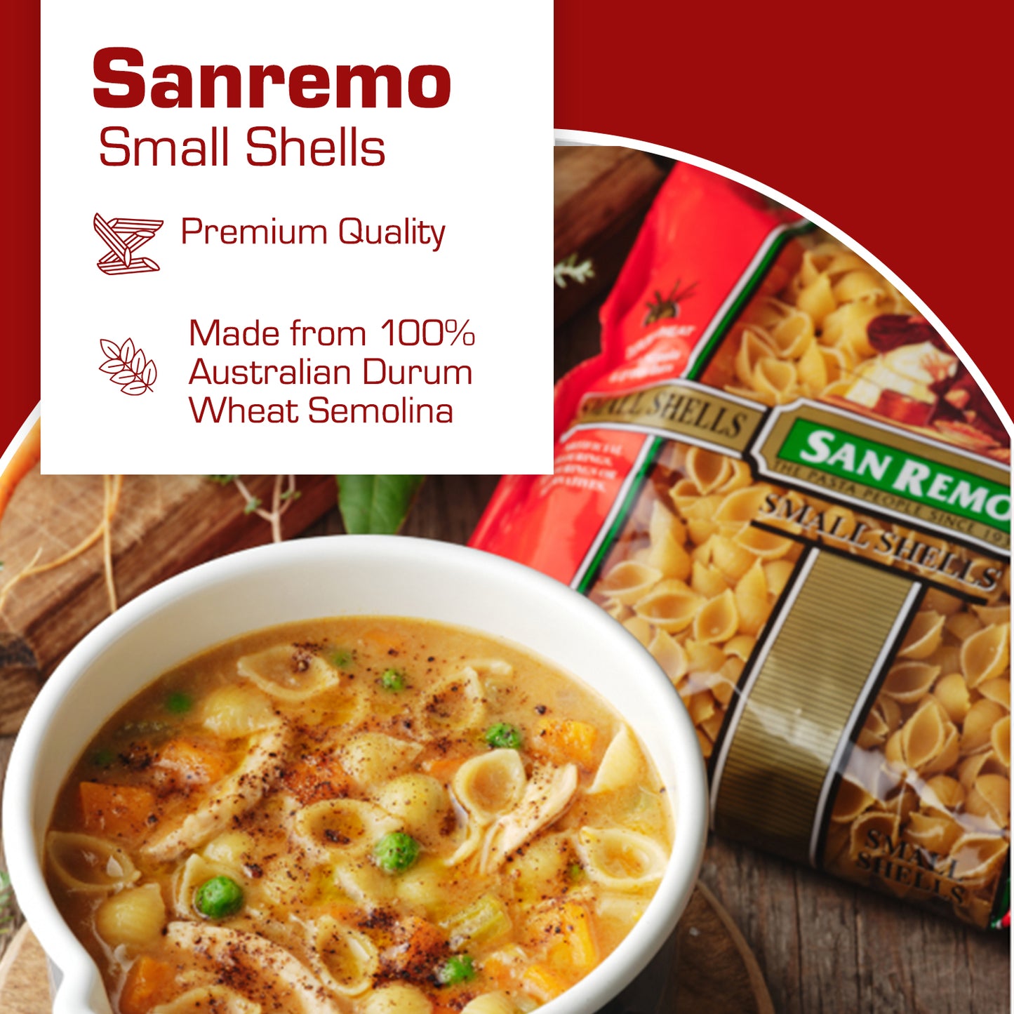 San Remo Small Shells Pasta, 500g