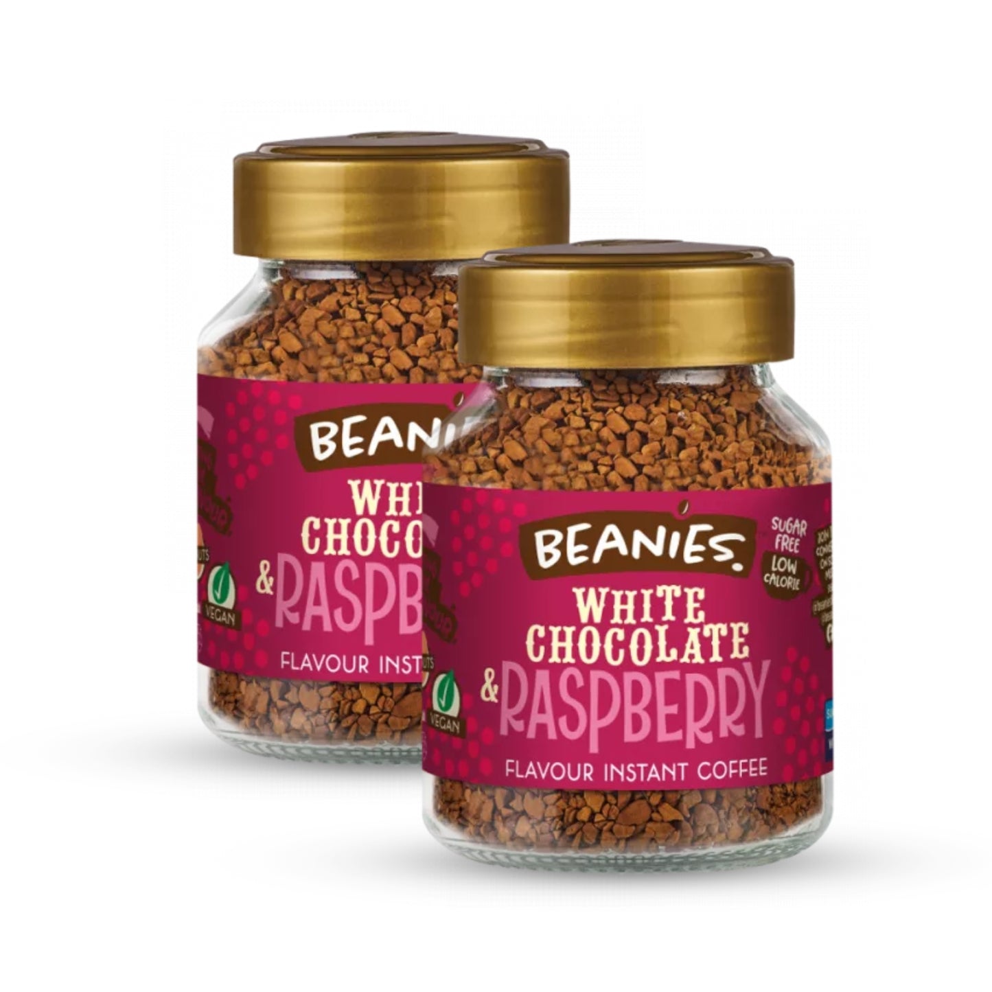 Beanies White Chocolate and Raspberry Flavour Instant Coffee, 50g