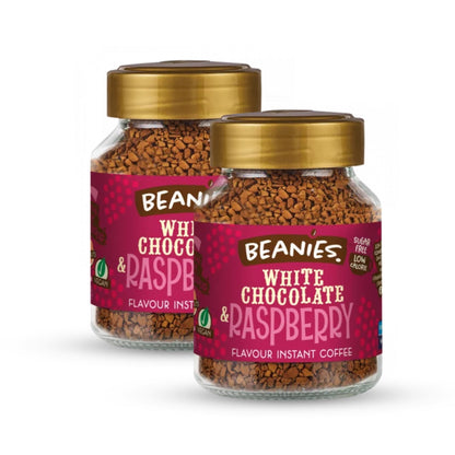 Beanies - White Chocolate and Raspberry Flavour Instant Coffee (50g)
