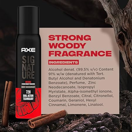 AXE Signature Intense Long Lasting No Gas Body Perfume Spray For Men