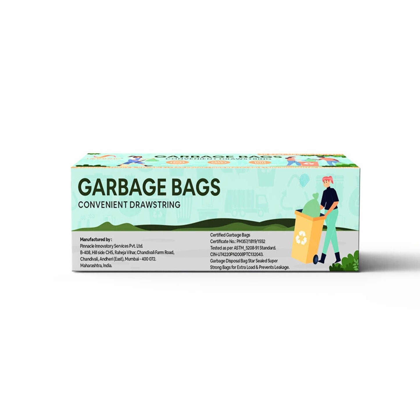 Garbage Bag Biodegradable- Small- 17X 19 Inches