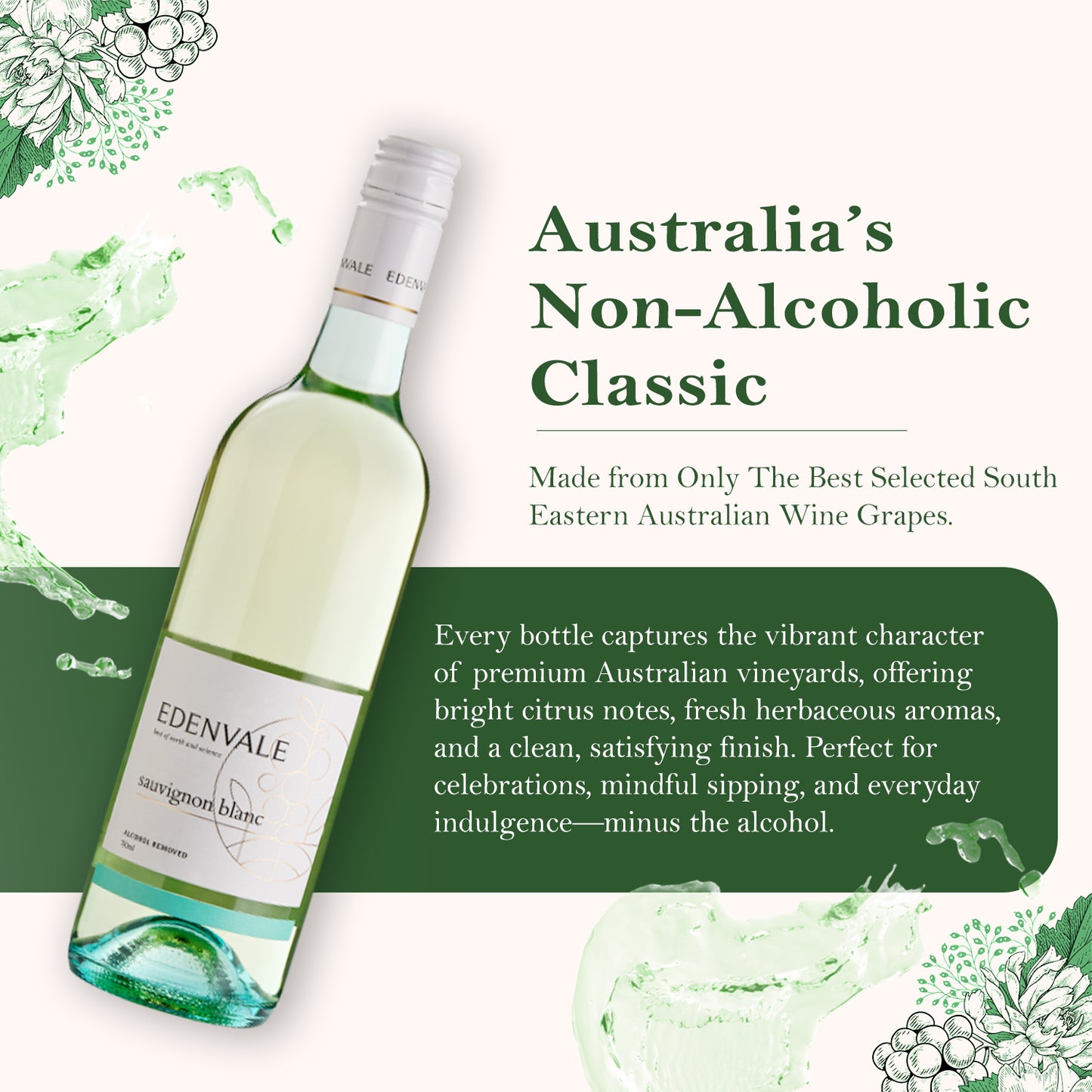 Edenvale Sauvignon Blanc 750 ml Non Alcoholic Wine