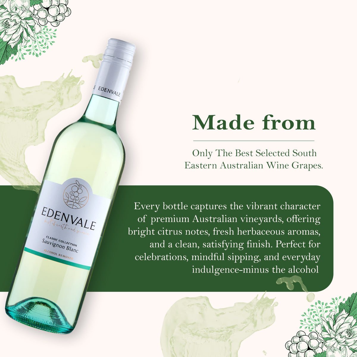 Edenvale Non Alcoholic Sauvignon Blanc Wine 750ml