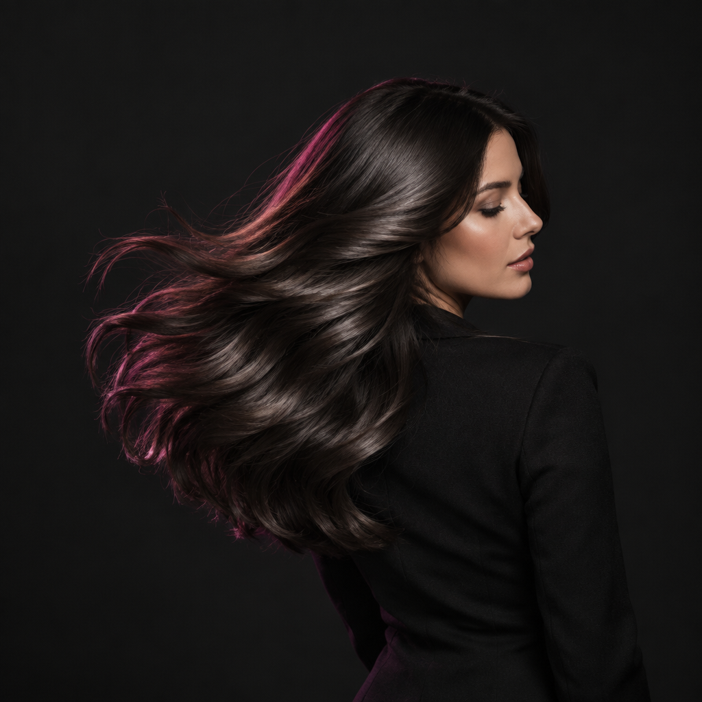 Editorial hair-in-motion image