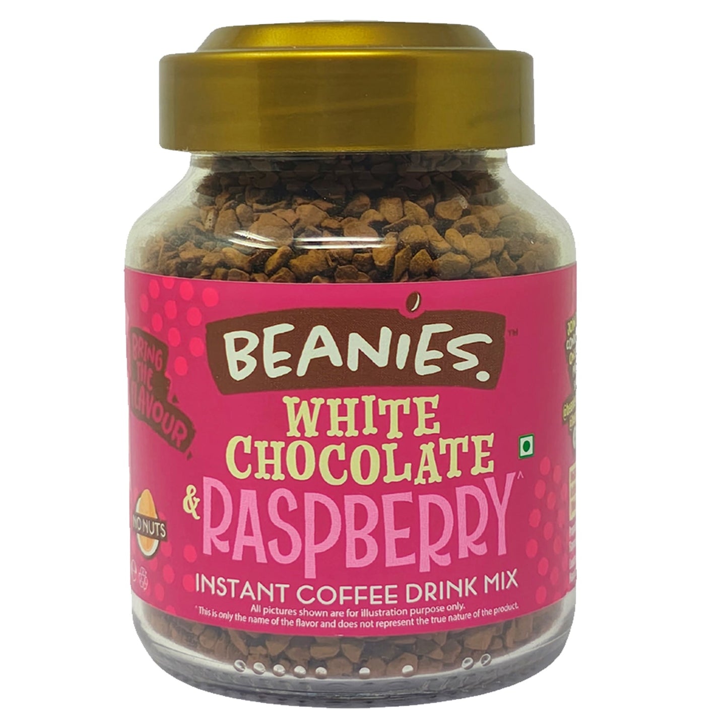 Beanies - White Chocolate and Raspberry Flavour Instant Coffee (50g)