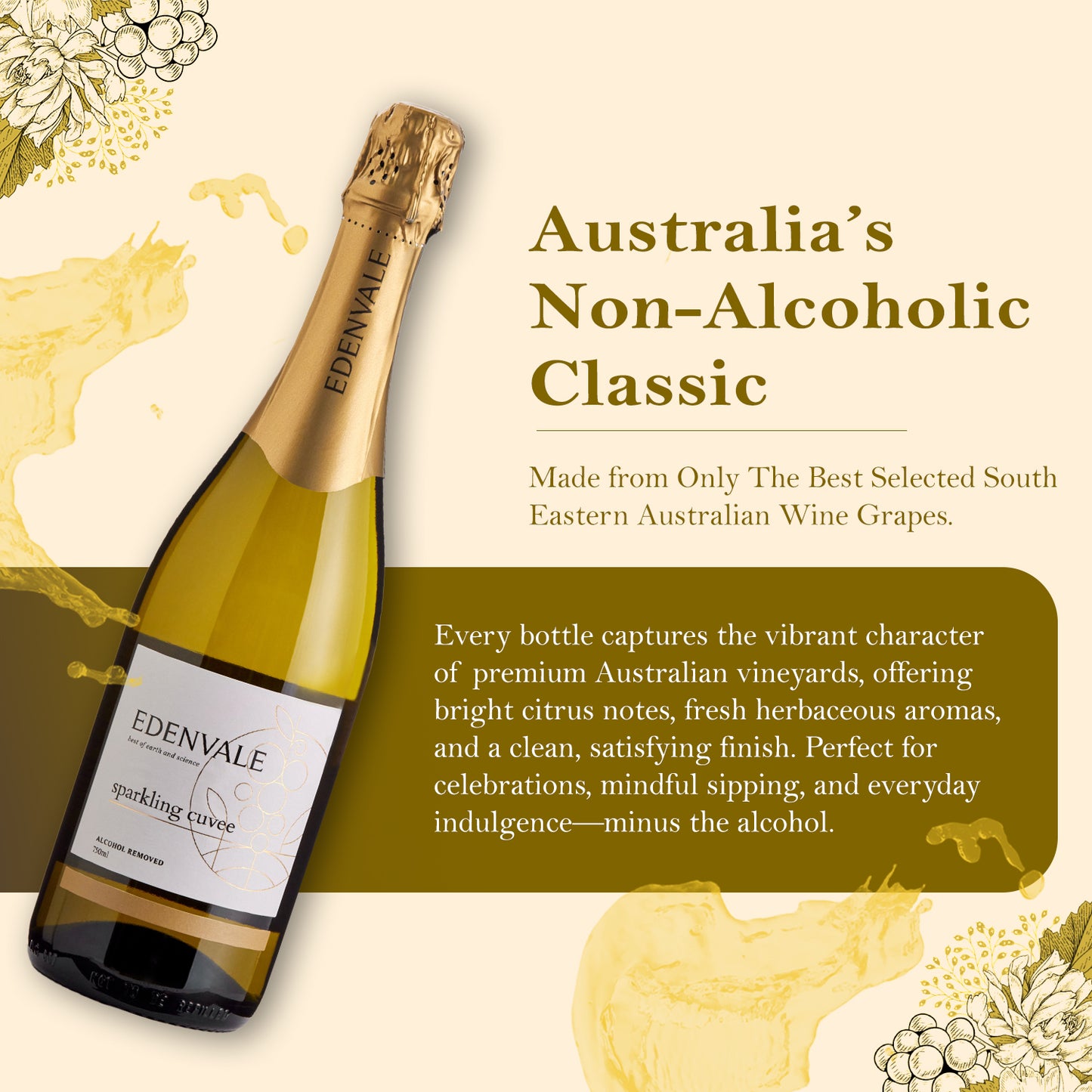 Edenvale Sparkling Cuvee 750 ml Non Alcoholic Wine