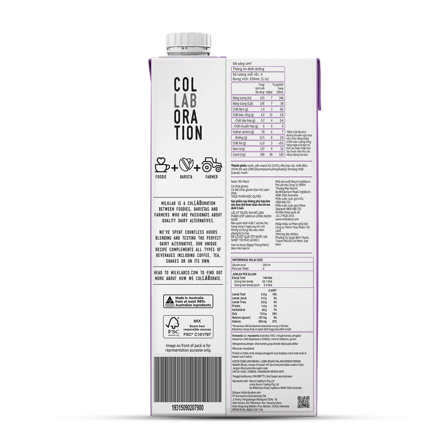 Milklab Macadamia Vegan Milk