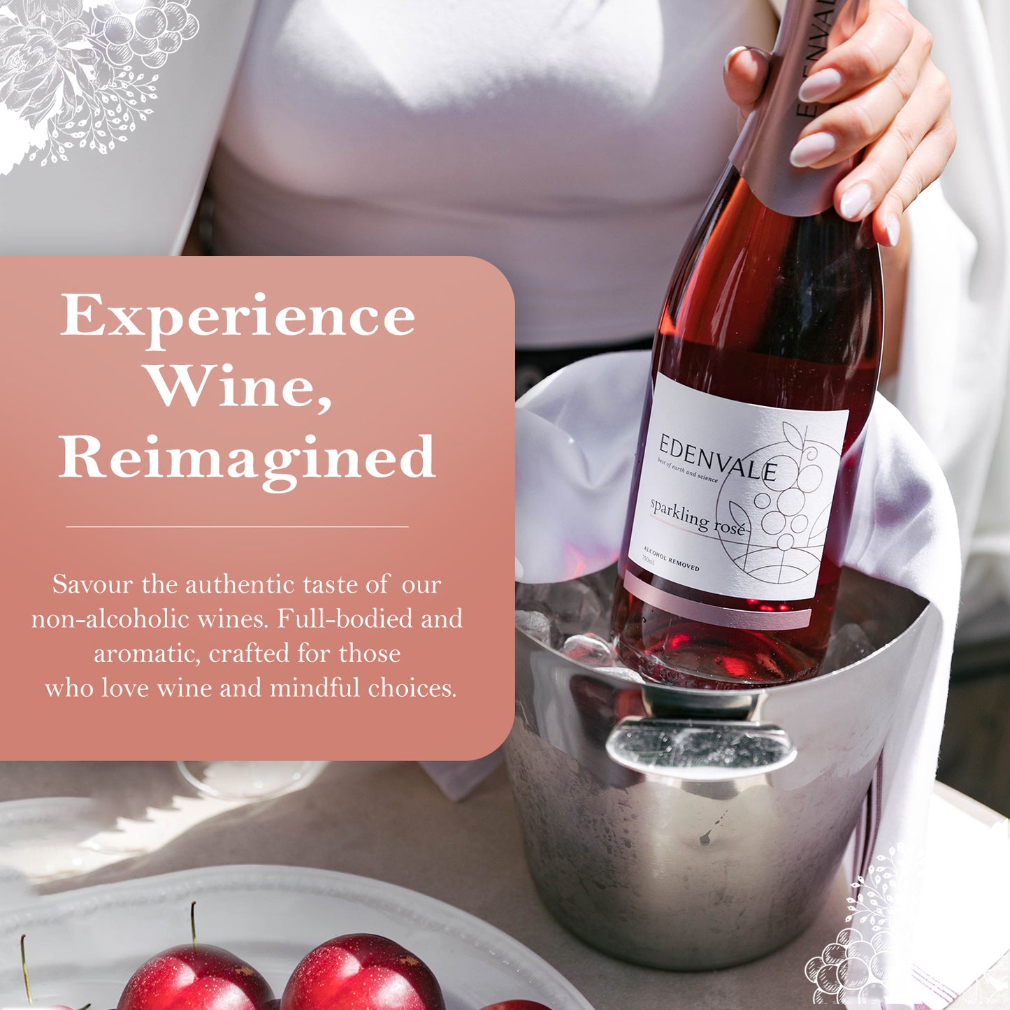 Edenvale Sparkling Rosé 750 ml Non Alcoholic Wine