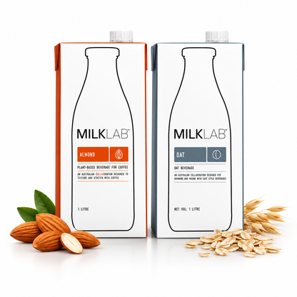 Milklab - Almond & Oat Barista Milk - Barista Grade Plant- Based Milk Made with 100% Australian Almonds / Oats - 1 Litre