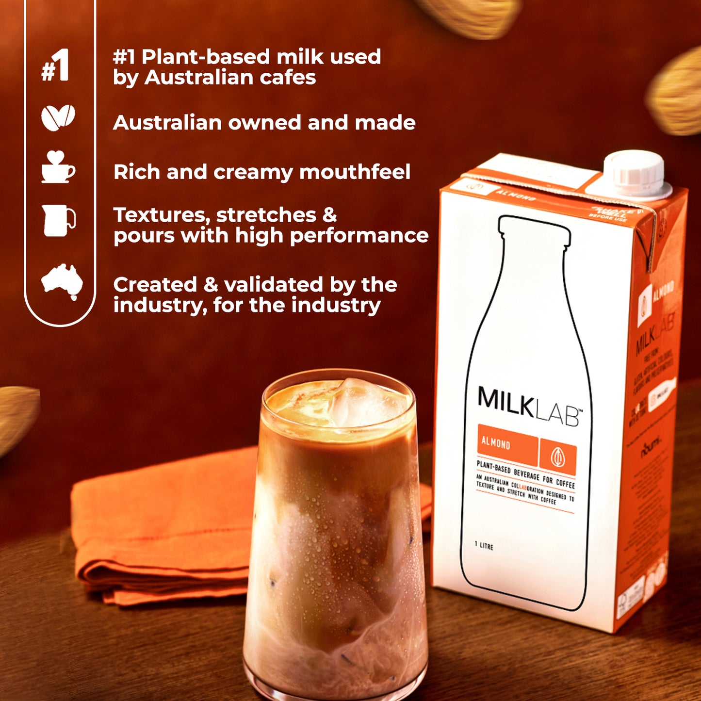 MILKLAB Almond Milk | Plant-Based & Barista-Ready