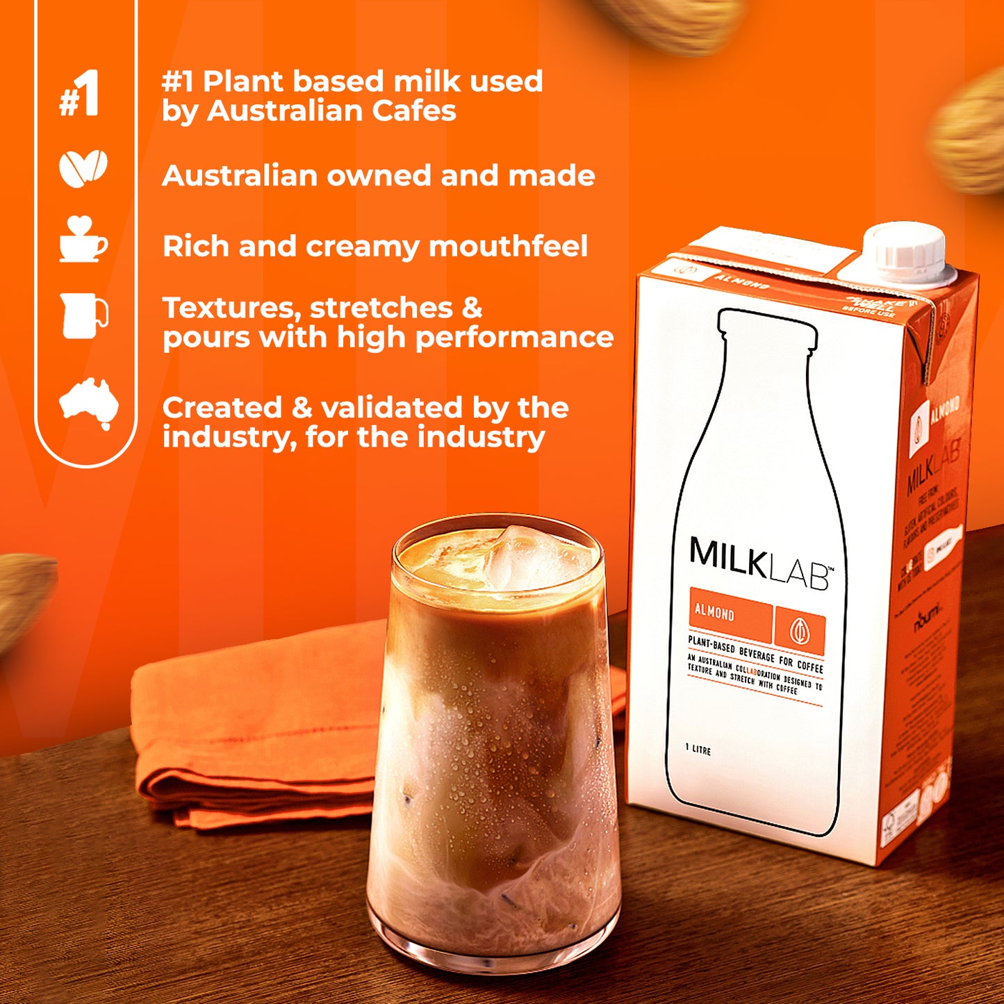 MILKLAB Almond Milk | Plant-Based & Barista-Ready