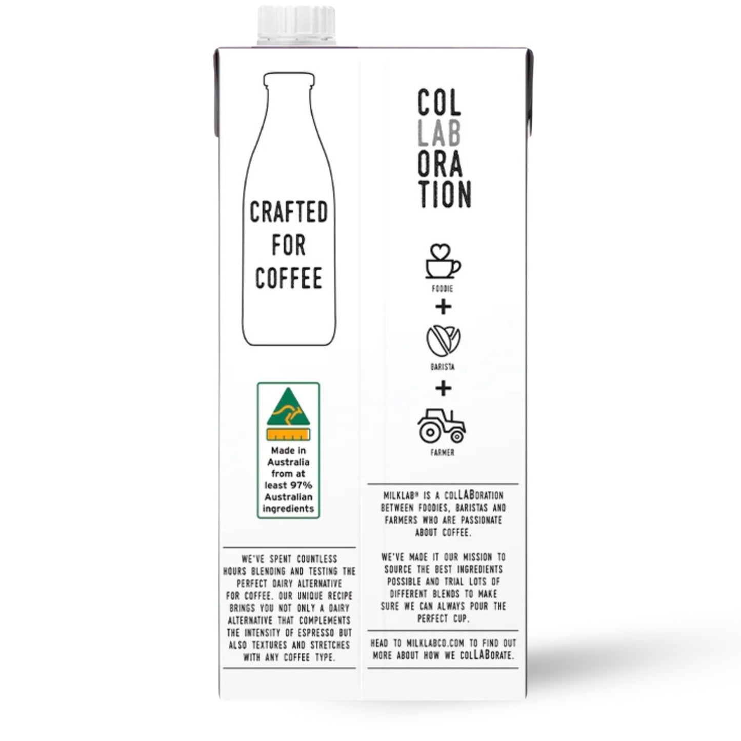 MILKLAB Oat Milk for Lattes | Gluten-Free | 1litres- Pack of 3