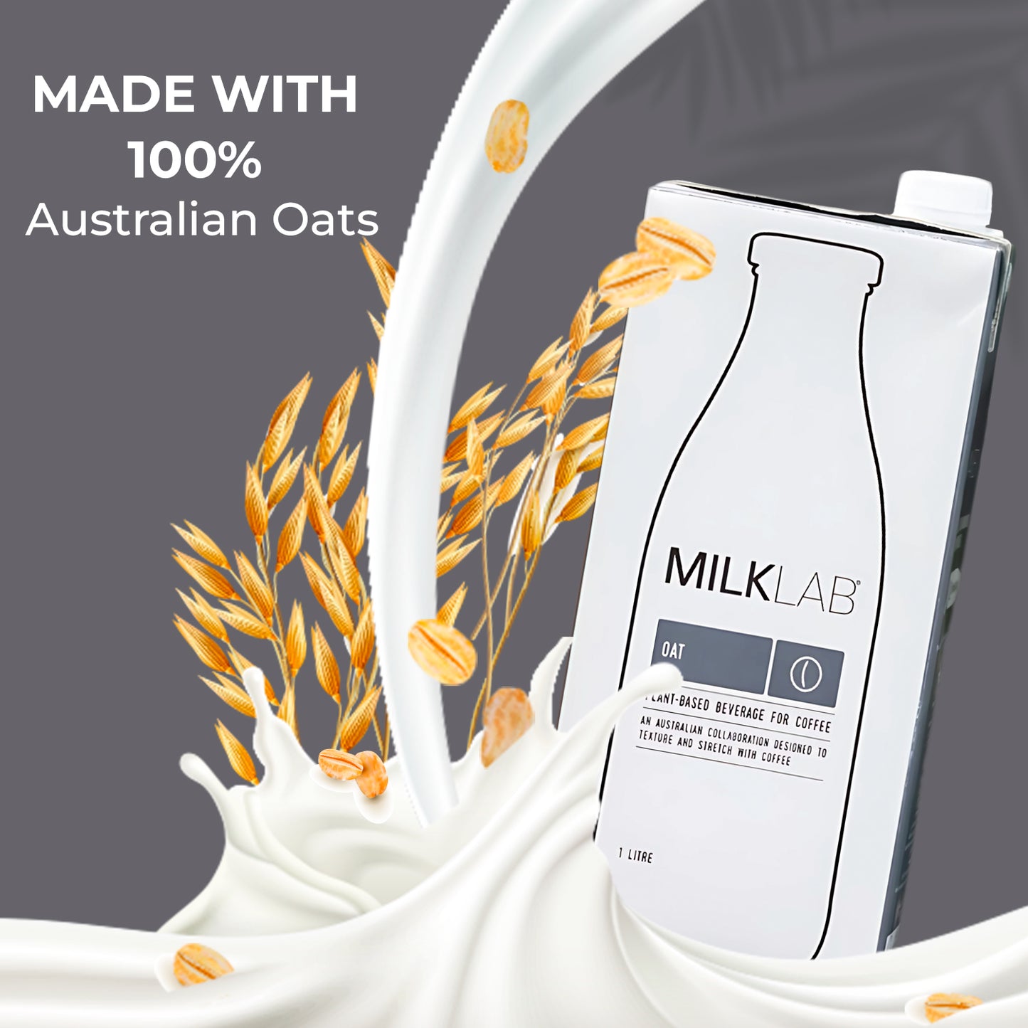 MILKLAB Oat Milk for Lattes | Gluten-Free | 1litres- Pack of 3