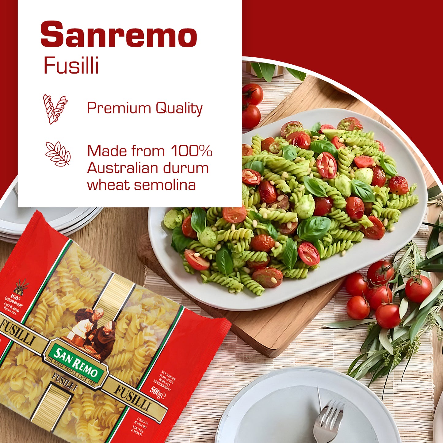 San Remo Fusilli Pasta, 500g