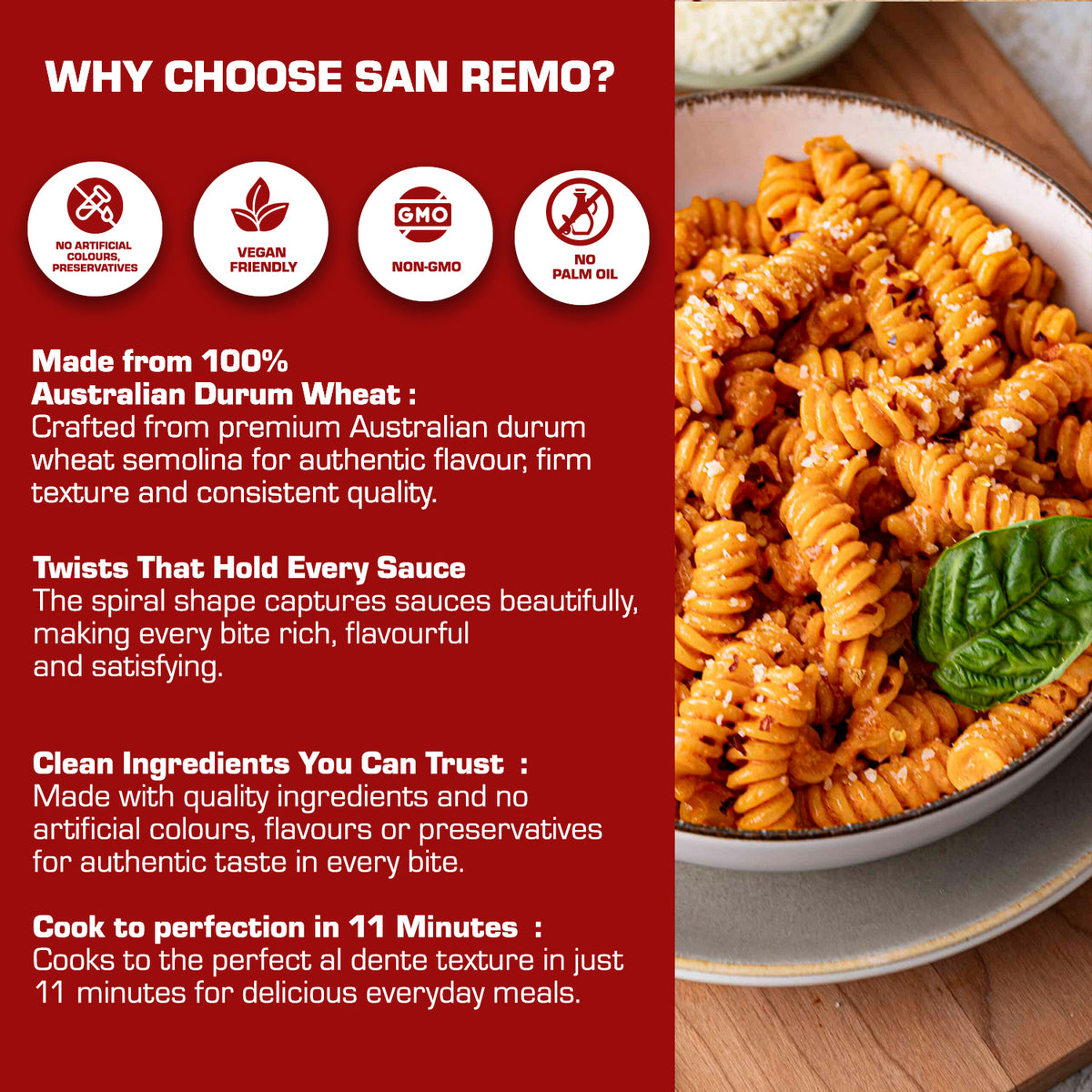 San Remo - Fusilli Pasta (500g)