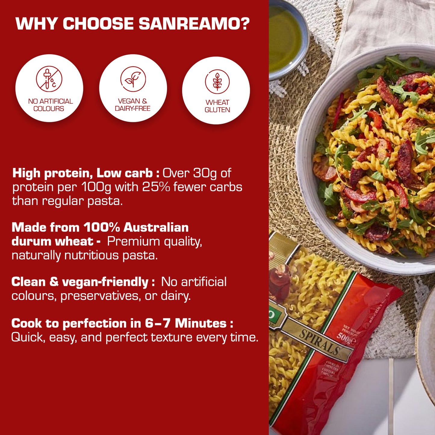 San remo Veg Spirals Pasta, 375g