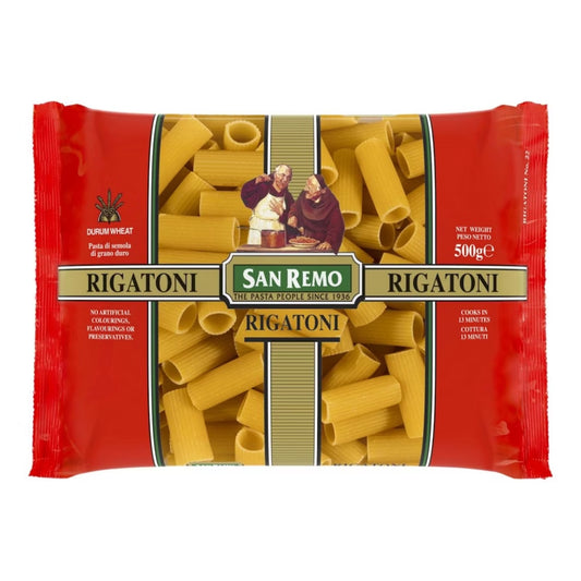 San Remo Rigatoni Pasta, 500g