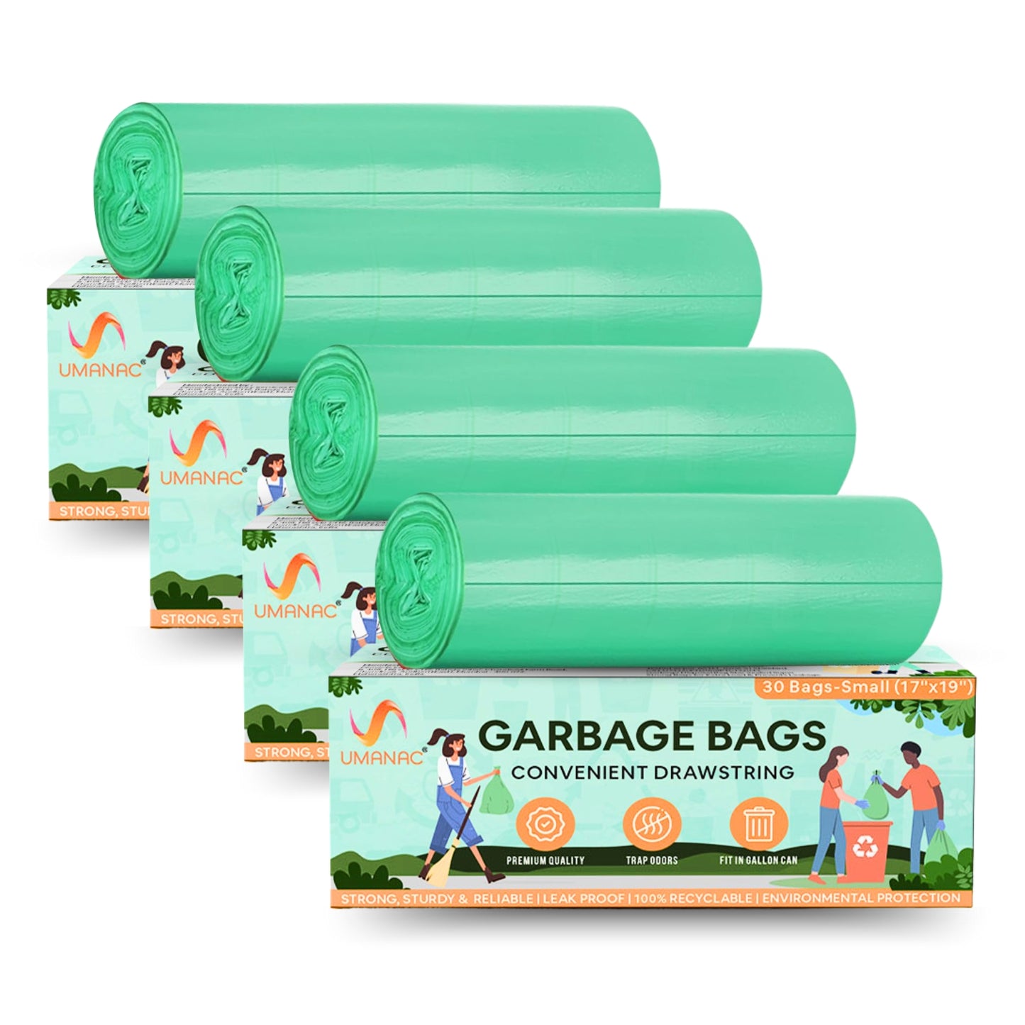 Garbage Bag Biodegradable- Small- 17X 19 Inches