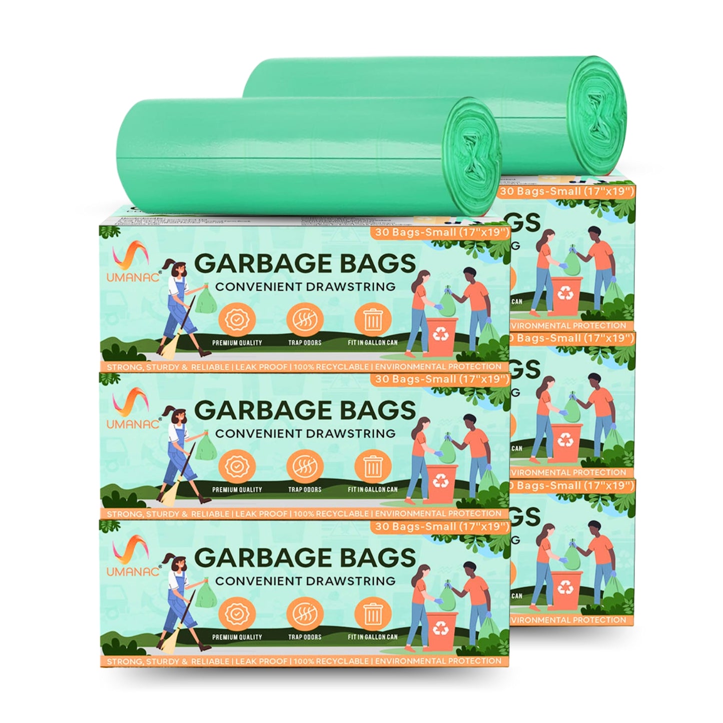 Garbage Bag Biodegradable- Small- 17X 19 Inches